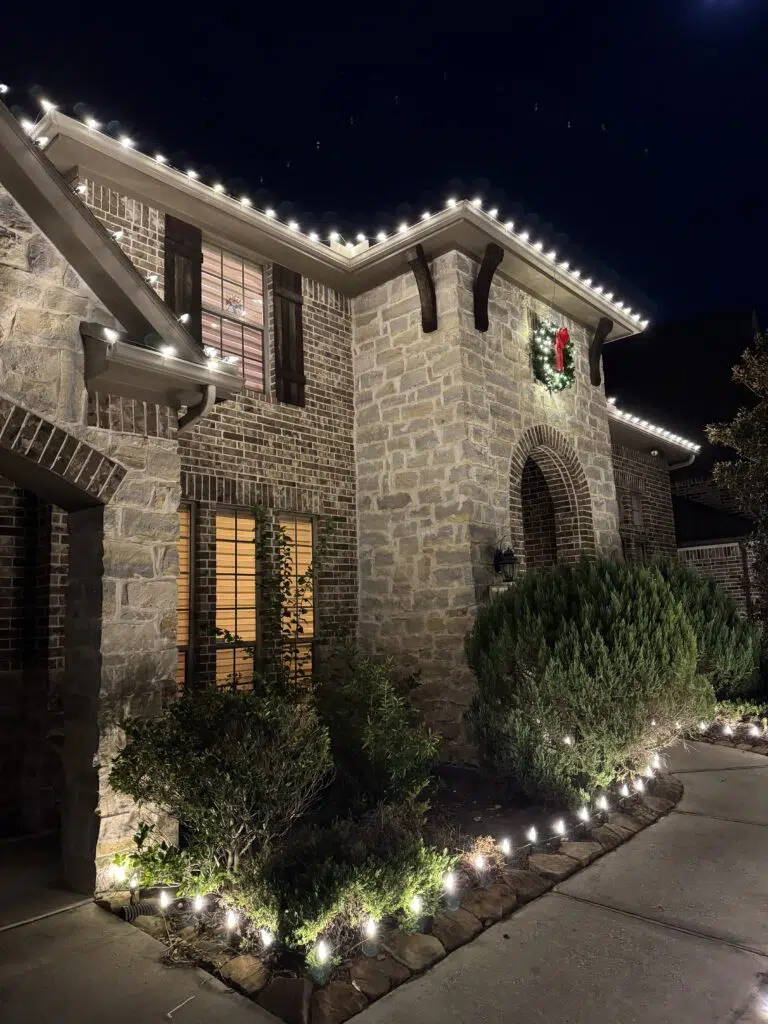 Christmas Light Installation in Warren project 1