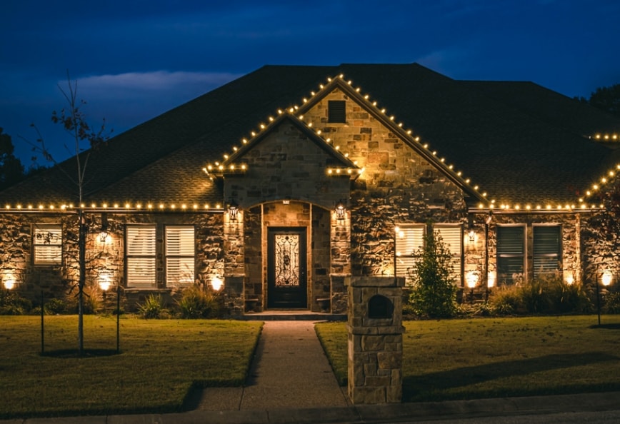 Christmas Light Installation in Warren project 3