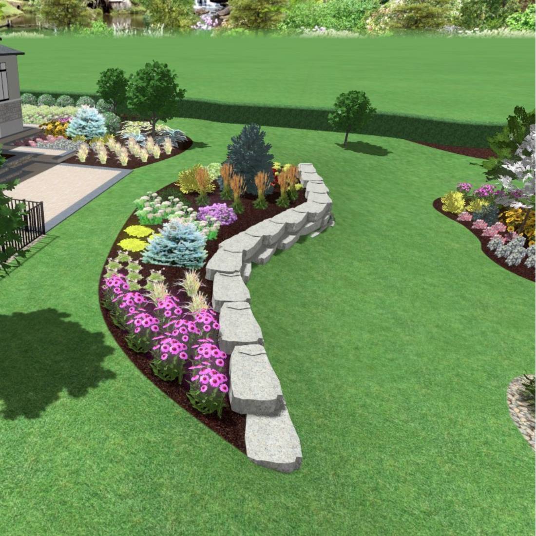 Landscape Design in Warren project 1